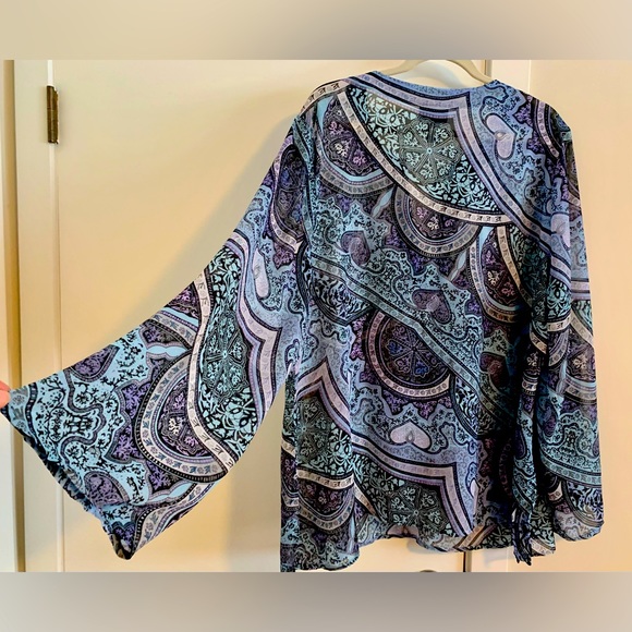 Lane Bryant Paisley Blouse - Picture 2 of 9